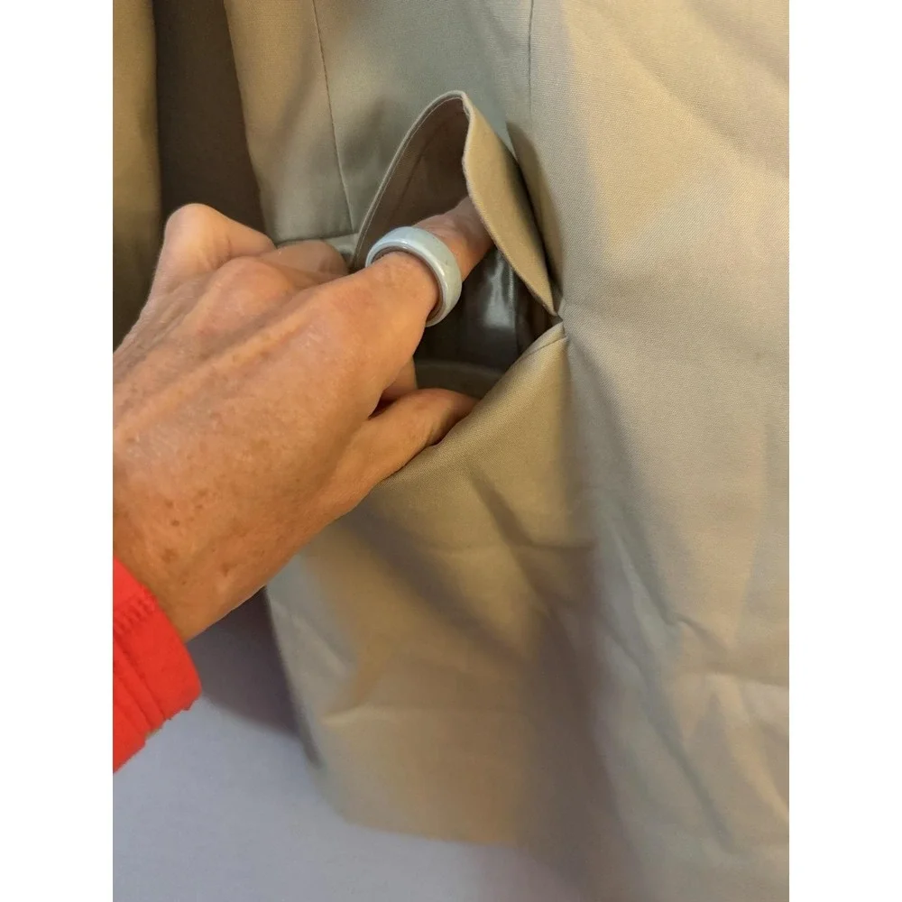 Brooks Brothers Suit Jacket Mens 42L Beige Cotton Brookscool Poplin Formal